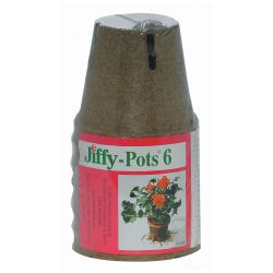 Jiffy Peat Pot, 4" Round, 6 Pack
