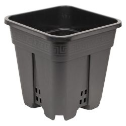 Square Premium Black Pot, 9" x 9" x 10"