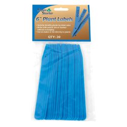 Super Starter Plant Label Blue, 6", 20 Pack