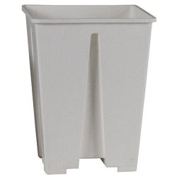 Square White Pot, 6" x 6" x 8"