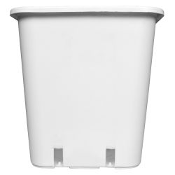 Square White Pot, 9" x 9" x 10.5"