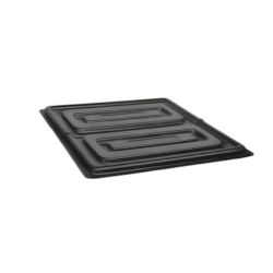 Economy Black Reservoir Dual Lid - 100 Gallon