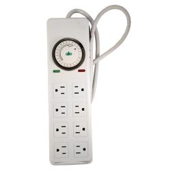 120V 8-Way Power Strip w/ Timer